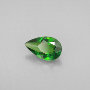 0.83캐럿 천연 그린 크롬 디옵사이드, 배 모양, 8.1×5 mm, VS