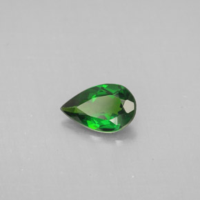 0.63캐럿 천연 그린 크롬 디옵사이드, 배 모양, 7.6×4.8 mm, VS