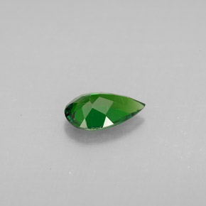 0.63캐럿 천연 그린 크롬 디옵사이드, 배 모양, 7.6×4.8 mm, VS