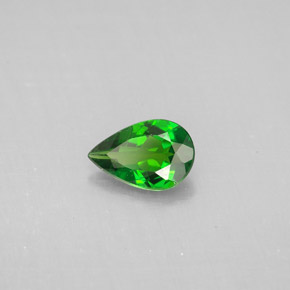 0.67캐럿 천연 그린 크롬 디옵사이드, 배 모양, 7.4×5 mm, VS