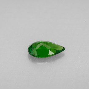 0.74캐럿 천연 그린 크롬 디옵사이드, 배 모양, 8×4.8 mm, VS