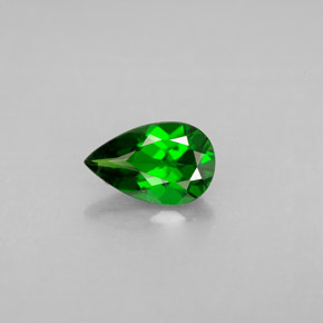 0.79캐럿 천연 그린 크롬 디옵사이드, 배 모양, 7.8×5 mm, VS