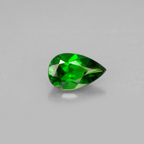 0.79캐럿 천연 그린 크롬 디옵사이드, 배 모양, 7.8×5 mm, VS