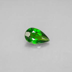 0.68캐럿 천연 그린 크롬 디옵사이드, 배 모양, 7.7×4.7 mm, VS