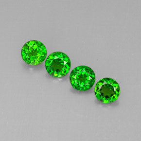 캐럿 천연 그린 크롬 디옵사이드 보석, 라운드 컷, 5.00 mm, VS
