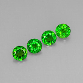 캐럿 천연 그린 크롬 디옵사이드 보석, 라운드 컷, 5.00 mm, VS