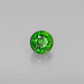0.54캐럿 천연 그린 크롬 디옵사이드, 라운드 컷, 4.82 mm, VS