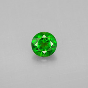 0.49캐럿 천연 그린 크롬 디옵사이드, 라운드 컷, 5.00 mm, VS