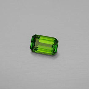 0.53캐럿 천연 그린 크롬 디옵사이드, 에메랄드 컷, 5.9×3.9 mm, VS