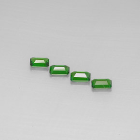 캐럿 천연 녹색 크롬 디옵사이드 보석, 에메랄드 컷, VS