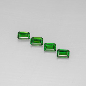 캐럿 천연 녹색 크롬 디옵사이드 보석, 에메랄드 컷, VS