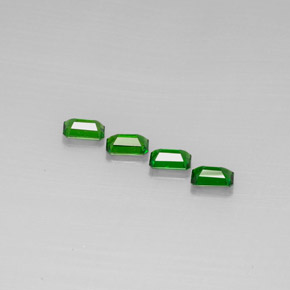 캐럿 천연 녹색 크롬 디옵사이드 보석, 에메랄드 컷, VS