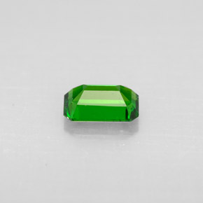 0.54캐럿 천연 그린 크롬 디옵사이드, 에메랄드 컷, 6×4 mm, VS
