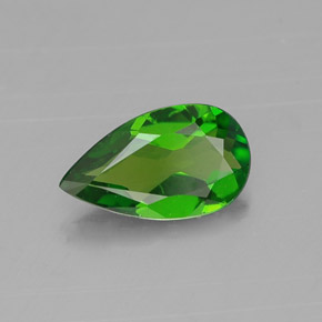 0.53캐럿 천연 그린 크롬 디옵사이드, 배 모양, 7.8×4.5 mm, VS