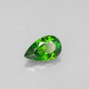 0.73캐럿 천연 그린 크롬 디옵사이드, 배 모양, 7.6×4.8 mm, VS