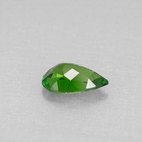 0.73캐럿 천연 그린 크롬 디옵사이드, 배 모양, 7.6×4.8 mm, VS
