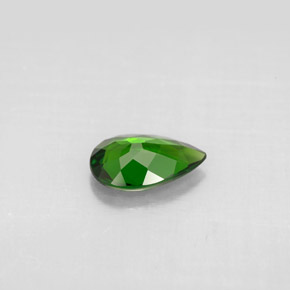 0.70캐럿 천연 그린 크롬 디옵사이드, 배 모양, 7.8×5.1 mm, VVS-VS