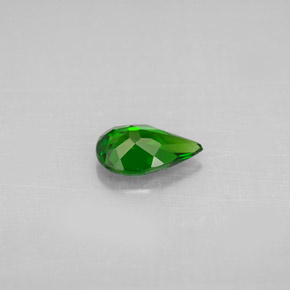0.68캐럿 천연 그린 크롬 디옵사이드, 배 모양, 7.6×4.9 mm, VVS-VS