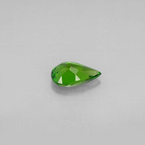 0.63캐럿 천연 그린 크롬 디옵사이드, 배 모양, 7.2×4.9 mm, VS