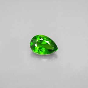 0.68캐럿 천연 그린 크롬 디옵사이드, 배 모양, 6.9×4.8 mm, VS