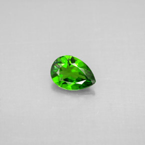 0.68캐럿 천연 그린 크롬 디옵사이드, 배 모양, 7×5 mm, VS