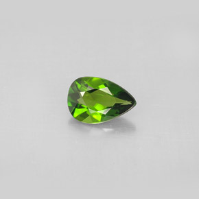 0.66캐럿 천연 그린 크롬 디옵사이드, 배 모양, 7.2×4.9 mm, VS