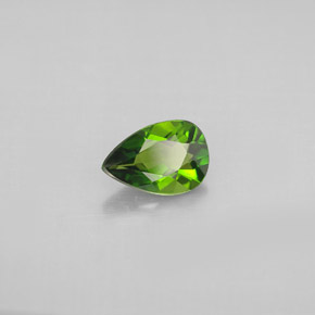 0.66캐럿 천연 그린 크롬 디옵사이드, 배 모양, 7.2×4.9 mm, VS