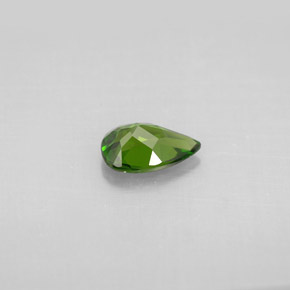 0.66캐럿 천연 그린 크롬 디옵사이드, 배 모양, 7.2×4.9 mm, VS