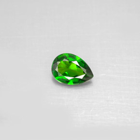 0.59캐럿 천연 그린 크롬 디옵사이드, 배 모양, 7×5 mm, VS