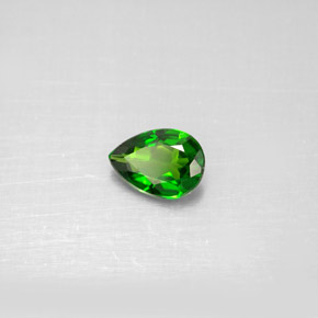 0.59캐럿 천연 그린 크롬 디옵사이드, 배 모양, 7×5 mm, VS