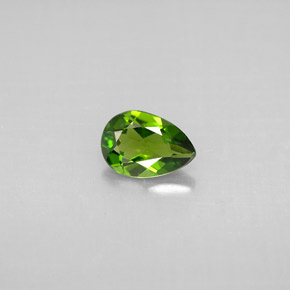 0.62캐럿 천연 그린 크롬 디옵사이드, 배 모양, 7×4.8 mm, VS