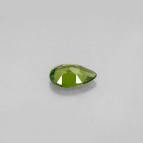 0.62캐럿 천연 그린 크롬 디옵사이드, 배 모양, 7×4.8 mm, VS