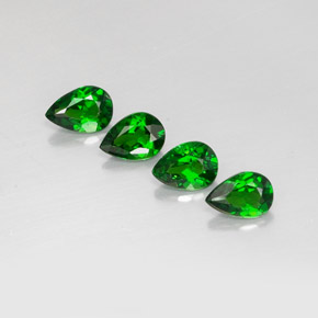 캐럿 천연 그린 크롬 디옵사이드 보석, 배 모양, 6.9×5 mm, VVS-VS