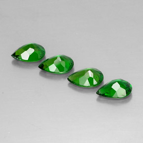 캐럿 천연 그린 크롬 디옵사이드 보석, 배 모양, 7×5 mm, VVS-VS