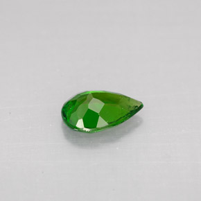 0.60캐럿 천연 그린 크롬 디옵사이드, 배 모양, 6.9×4.9 mm, VS