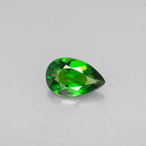 0.56캐럿 천연 그린 크롬 디옵사이드, 배 모양, 7.1×4.7 mm, VS