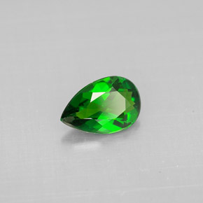 0.56캐럿 천연 그린 크롬 디옵사이드, 배 모양, 7.1×4.7 mm, VS