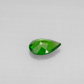 0.50캐럿 천연 그린 크롬 디옵사이드, 배 모양, 6.8×4.8 mm, VS