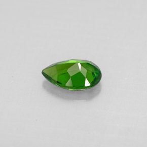 0.62캐럿 천연 그린 크롬 디옵사이드, 배 모양, 6.9×4.8 mm, VS