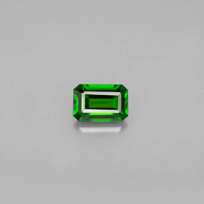 0.57캐럿 천연 그린 크롬 디옵사이드, 에메랄드 컷, 5.9×4 mm, VS