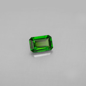 0.57캐럿 천연 그린 크롬 디옵사이드, 에메랄드 컷, 5.9×4 mm, VS