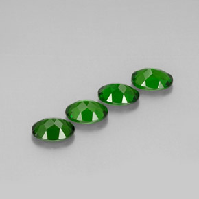 캐럿 천연 그린 크롬 디옵사이드 보석, 타원형 컷, 7.1×5.1 mm, VVS-VS