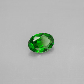 0.73캐럿 천연 그린 크롬 디옵사이드, 타원형 컷, 7.1×5.2 mm, VS-SI