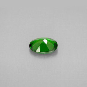 0.73캐럿 천연 그린 크롬 디옵사이드, 타원형 컷, 7.1×5.2 mm, VS-SI