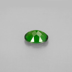 0.88캐럿 천연 그린 크롬 디옵사이드, 타원형 컷, 7×5.2 mm, VVS-VS