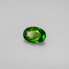 0.65캐럿 천연 그린 크롬 디옵사이드, 타원형 컷, 6.9×5 mm, VVS
