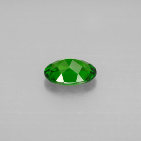 0.78캐럿 천연 그린 크롬 디옵사이드, 타원형 컷, 7×5.2 mm, VVS-VS