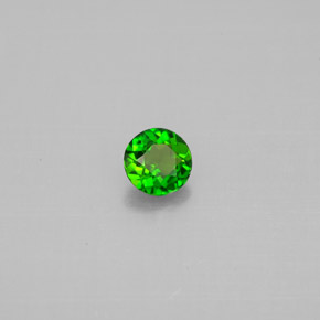 0.27캐럿 천연 그린 크롬 디옵사이드, 라운드 컷, 4.02 mm, VVS-VS