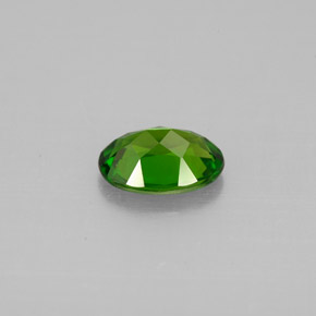 0.75캐럿 천연 그린 크롬 디옵사이드, 타원형 컷, 7×5 mm, VVS-VS