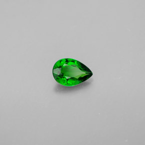 0.31캐럿 천연 그린 크롬 디옵사이드, 배 모양, 5.4×3.8 mm, VVS
